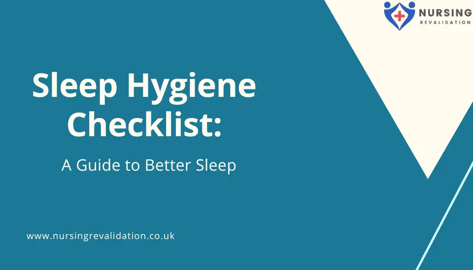 Sleep hygiene checklist